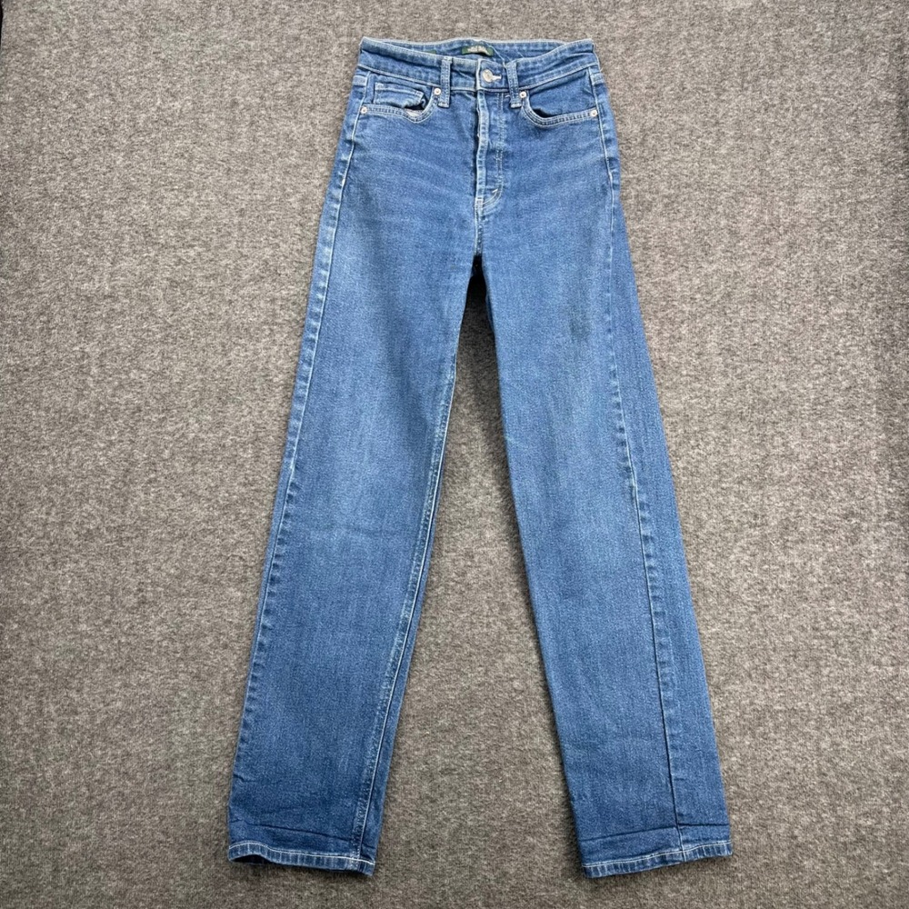 Wild Fable Womens Super High-Rise Straight Leg Jeans Medium Wash Blue Size 00